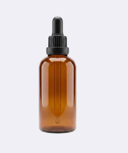 Amber glass bottle