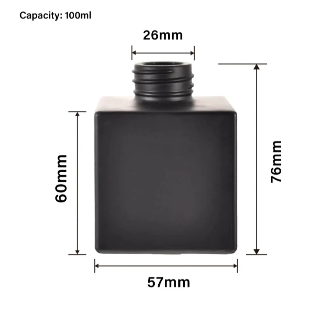 100ml black square reed diffuser (complete set)