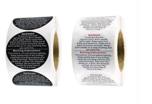 Candle Warning Sticker