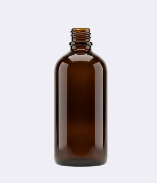Amber glass bottle